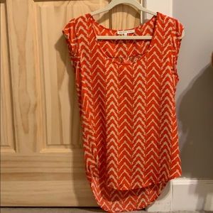 Danielrainn cap sleeve silk top